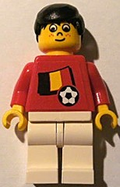 Soccer Player - Belgian Player 5, Belgian Flag Torso Sticker on Front, Black Number Sticker on Back (specify number in