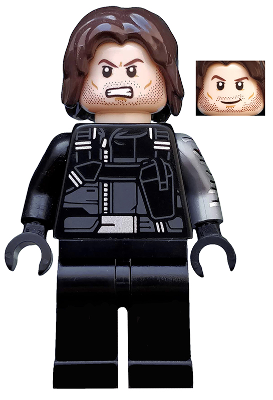 Winter Soldier - Dark Brown Hair, Black Hands (sh0257) product image 1, provided for visual reference and product detail