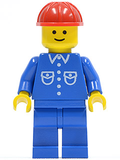 Shirt with 6 Buttons - Blue, Blue Legs, Red Construction Helmet (but011) product image 1, provided for visual reference and