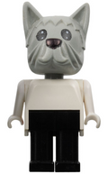 Fabuland Dog - Doctor (David) Dog, Light Gray Head (fab4g) product image 1, provided for visual reference and product detail