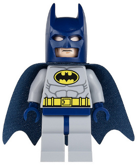 Batman - Light Bluish Gray Suit with Yellow Belt and Crest, Dark Blue Mask and Cape (Type 1 Cowl) (sh0025) product image 1,