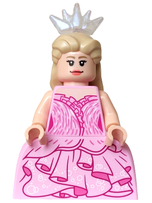 Glinda - Minifigure, Bright Pink Dress, Wide Skirt (Panniers) product image 1, provided for visual reference and product
