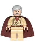Obi-Wan Kenobi - Old, Light Bluish Gray Hair and Beard, Eyes with Glints, Starched Fabric Cape (sw0637a) product image 1,