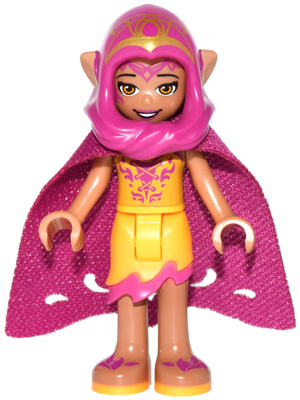 Azari Firedancer - Bright Light Orange with Long Cape and Hood (elf022) product image 1, provided for visual reference and