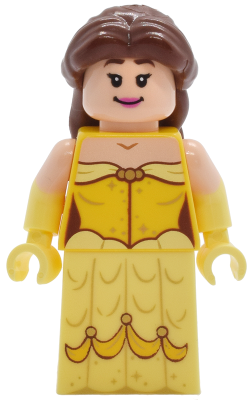 Belle - Minifigure, Dress with Gold Sparkles (dp213) product image 1, provided for visual reference and product detail review