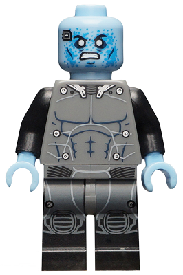 Electro - Black and Dark Bluish Gray Outfit, Bright Light Blue Head (sh0141) product image 1, provided for visual reference