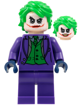 The Joker - Dark Purple Suit, Green Vest, Bright Green Hair (sh1022) product image 1, provided for visual reference and