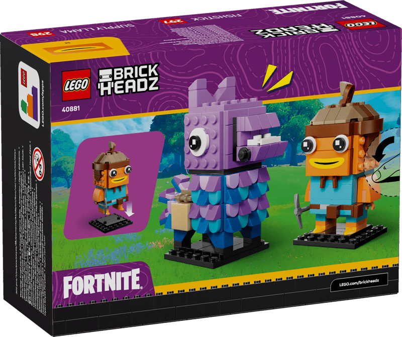 LEGO Brickheadz 40881 Supply Llama & Fishstick product image 2, provided for visual reference and product detail review