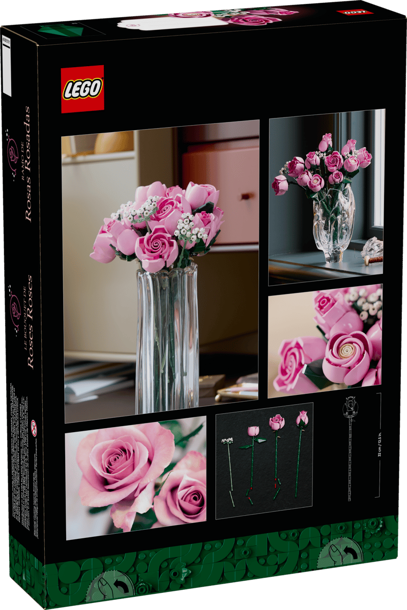 LEGO Botanicals 10374 Bouquet of Pink Roses product image 2, provided for visual reference and product detail review