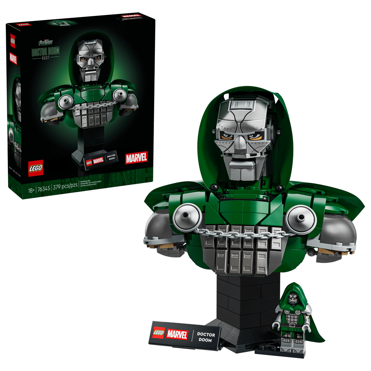 LEGO Marvel 76345 Doctor Doom Bust product image 1, provided for visual reference and product detail review