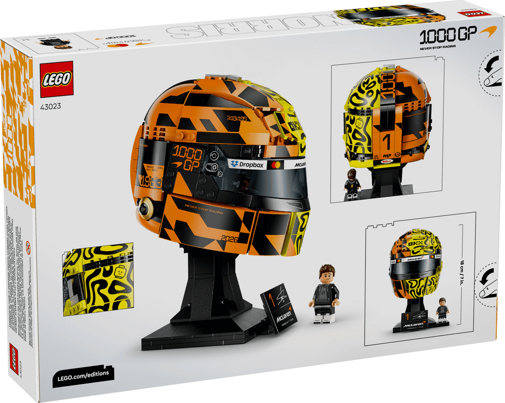 LEGO Editions 43023 McLaren Mastercard F1® Team Lando Norris Helmet product image 2, provided for visual reference and