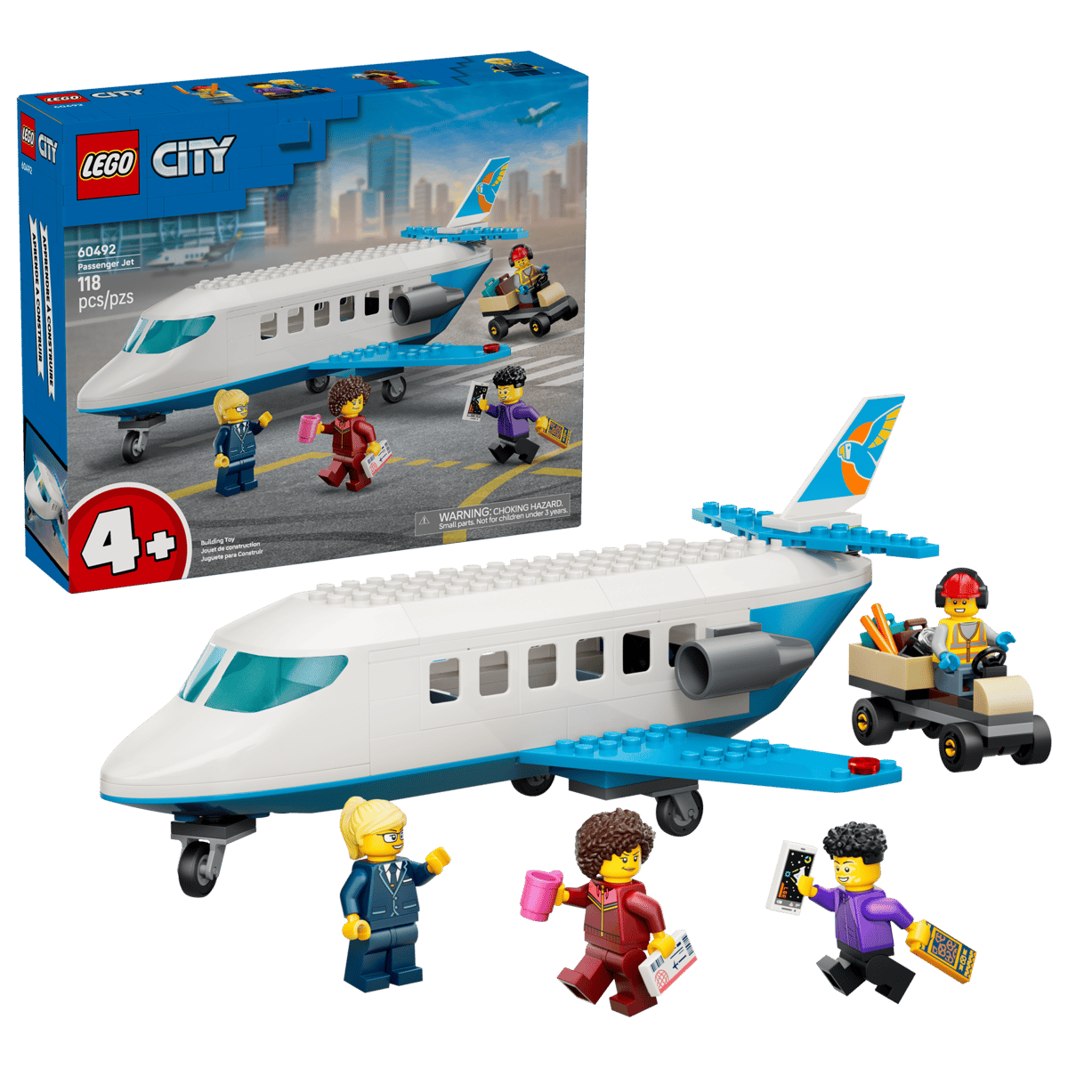 LEGO City 60492 Passenger Jet product image 1, provided for visual reference and product detail review