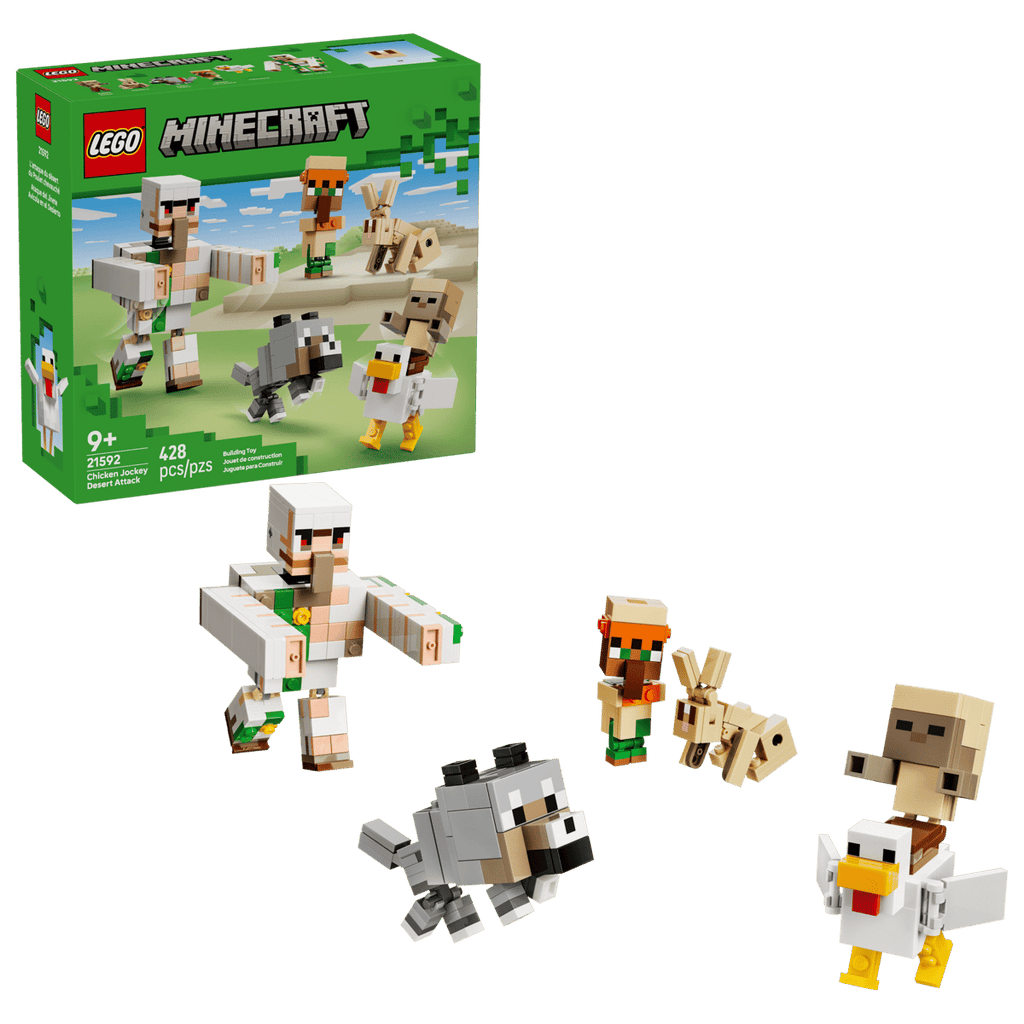 LEGO Minecraft 21592 Chicken Jockey Desert Attack product image 1, provided for visual reference and product detail review