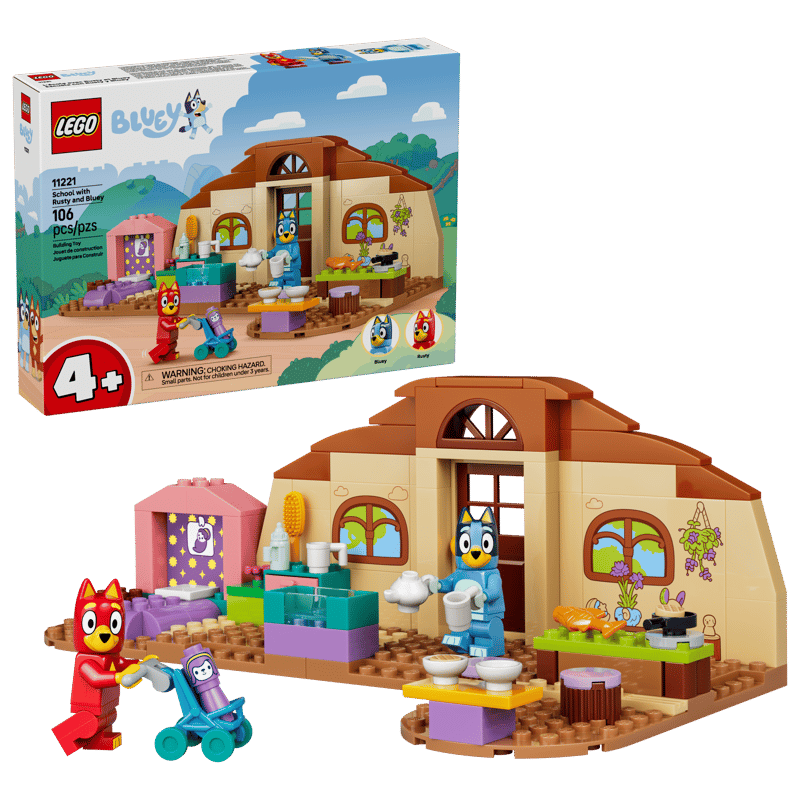 LEGO Bluey 11221 School with Rusty and Bluey product image 1, provided for visual reference and product detail review