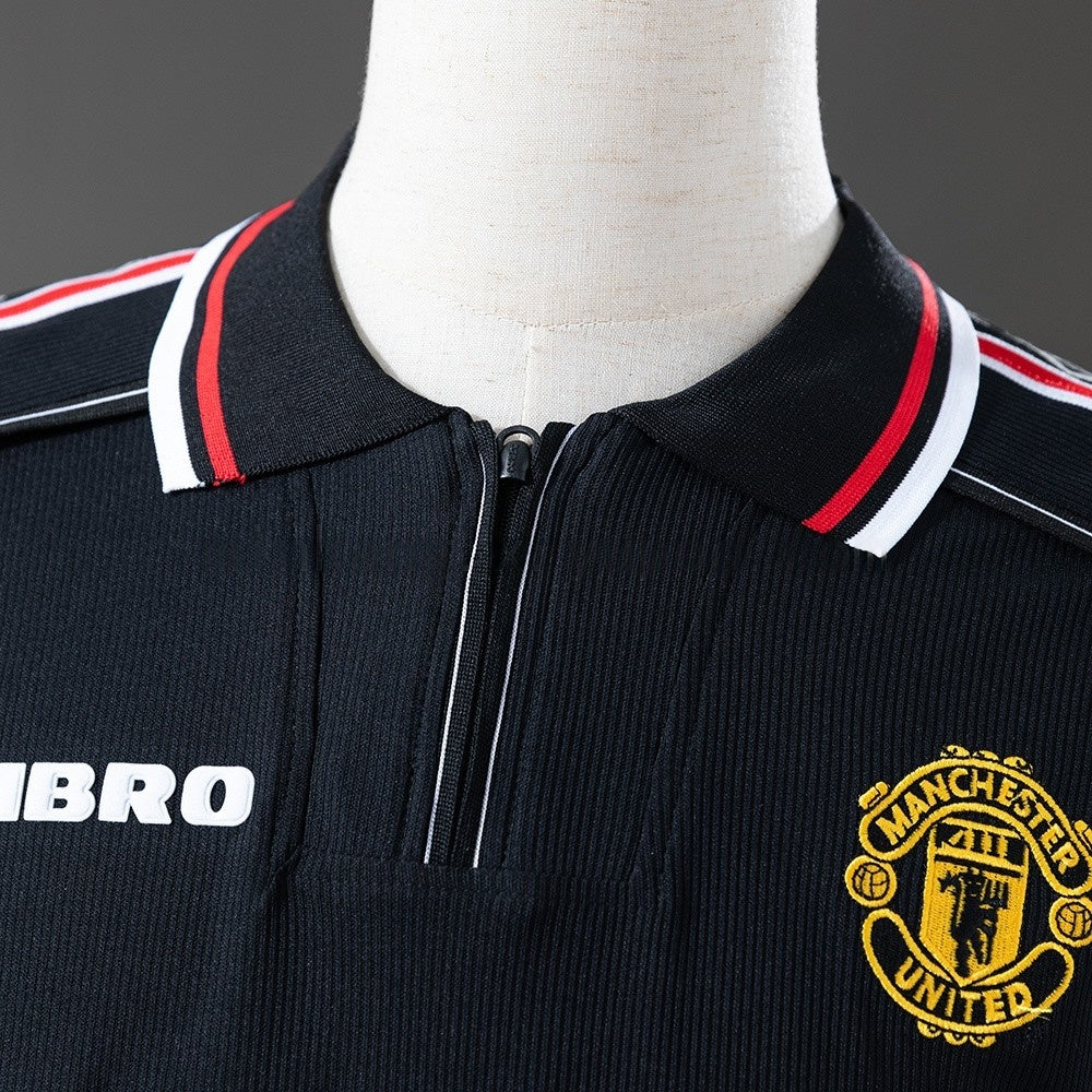 Manchester United Jersey 1998-99 Home Black Retro Kit Long product image 7