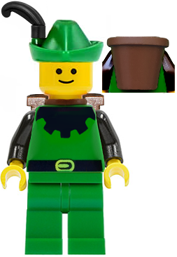 Forestman - Black, Green Hat, Black Feather, D-Basket (cas131a) product image 1, provided for visual reference and product
