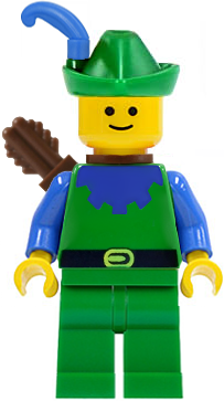 Forestman - Blue, Green Hat, Blue Feather, Quiver (cas132a) product image 1, provided for visual reference and product