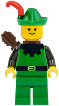 Forestman - Black, Green Hat, Red Feather, Quiver (cas321) product image 1, provided for visual reference and product detail