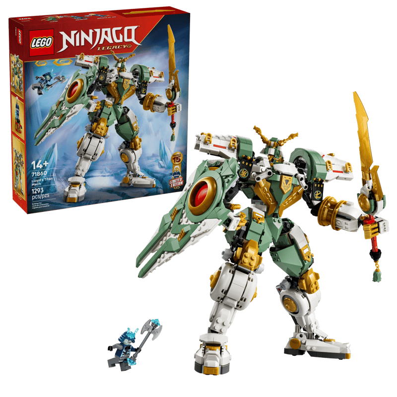 Ninjago Secrets of the Forbidden Spinjitzu Lloyd's Titan Mech 15th Anniversary product image 1, provided for visual