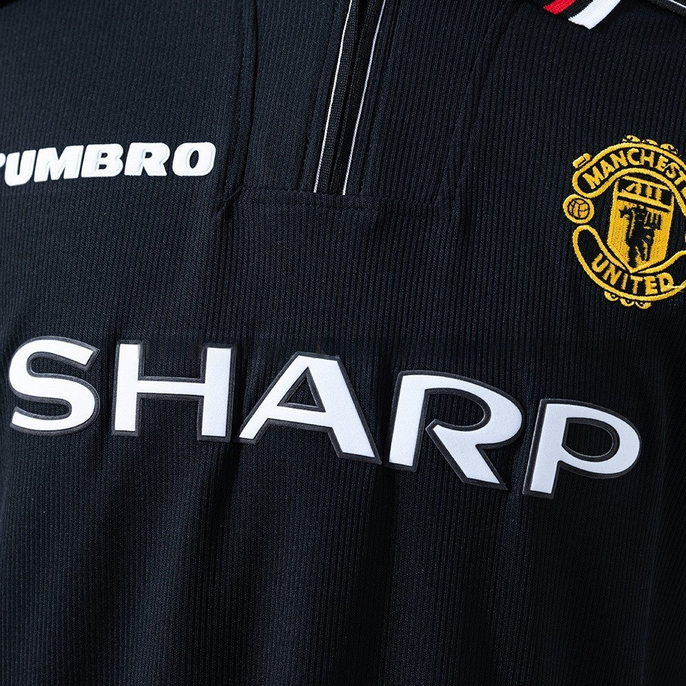 Manchester United Jersey 1998-99 Home Black Retro Kit Long product image 6