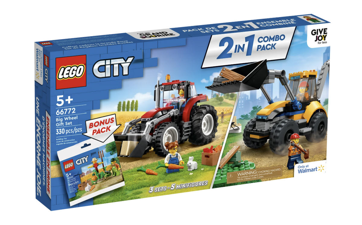 LEGO City 66772 Big Wheel Gift Set 2in1 Combo Pack product image 1, provided for visual reference and product detail review