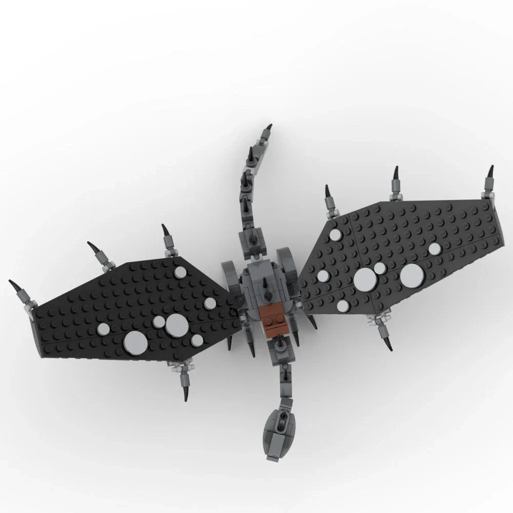 Custom Fell Beast w/ Ringwraith Minifig - B3 Customs LOTR Building Set product image 3, provided for visual reference and