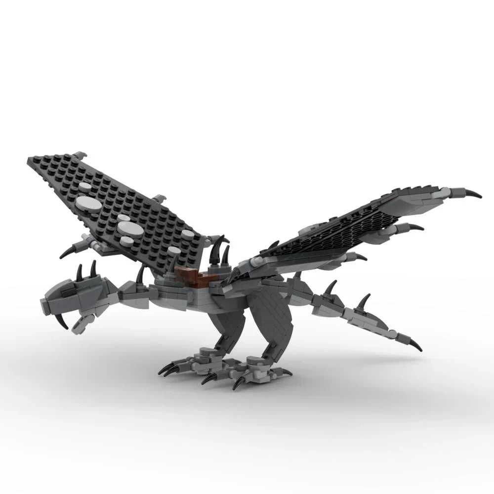 Custom Fell Beast w/ Ringwraith Minifig - B3 Customs LOTR Building Set product image 2, provided for visual reference and
