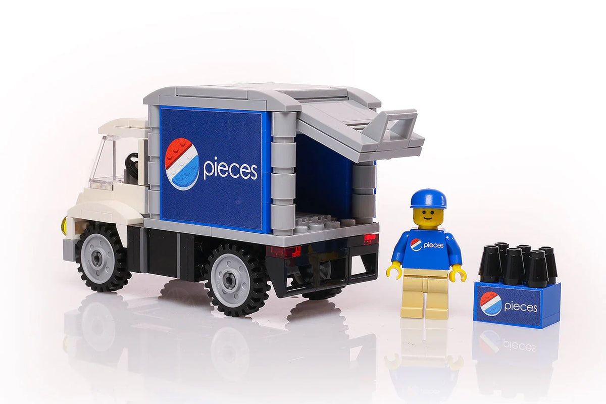 Pieces Soda Delivery Truck with Minifigure - B3 Customs product image 2, provided for visual reference and product detail