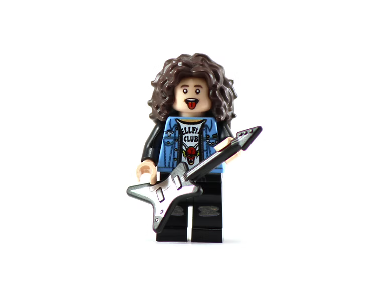 Stranger Eddie - BigKidBrix Custom Printed Minifigure product image 1, provided for visual reference and product detail