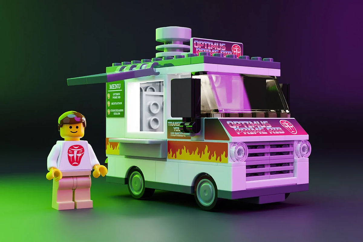 Optimus Prime Ribs - B3 Customs Food Truck w/ Minifigure product image 1, provided for visual reference and product detail