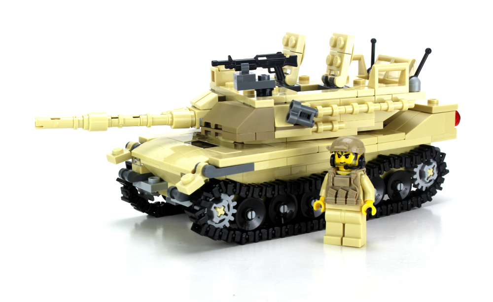 Tan M1 Abrams Main Battle Tank