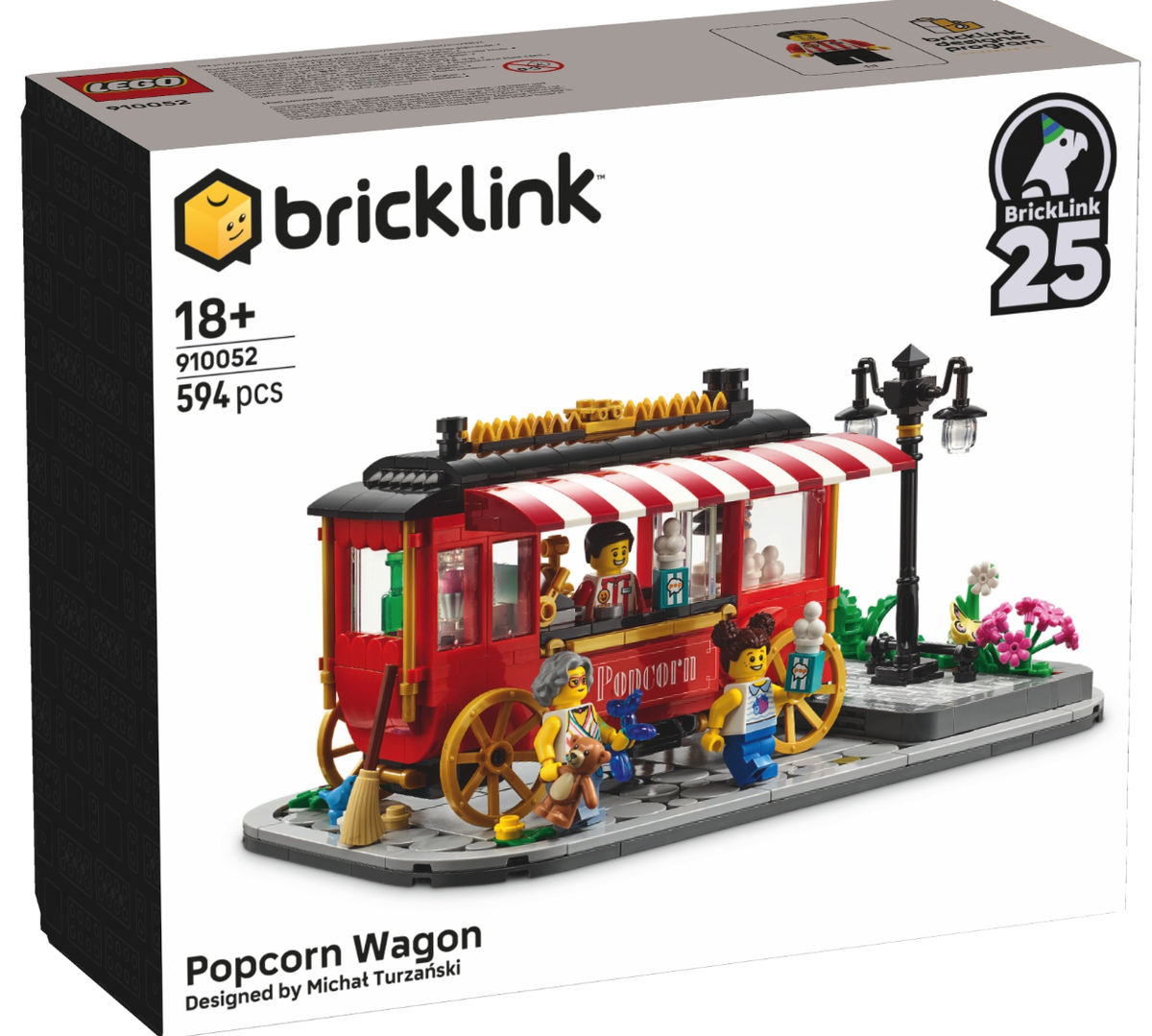 LEGO Bricklink Designer Program 910052 Series 5: Popcorn Wagon product image 1, provided for visual reference and product