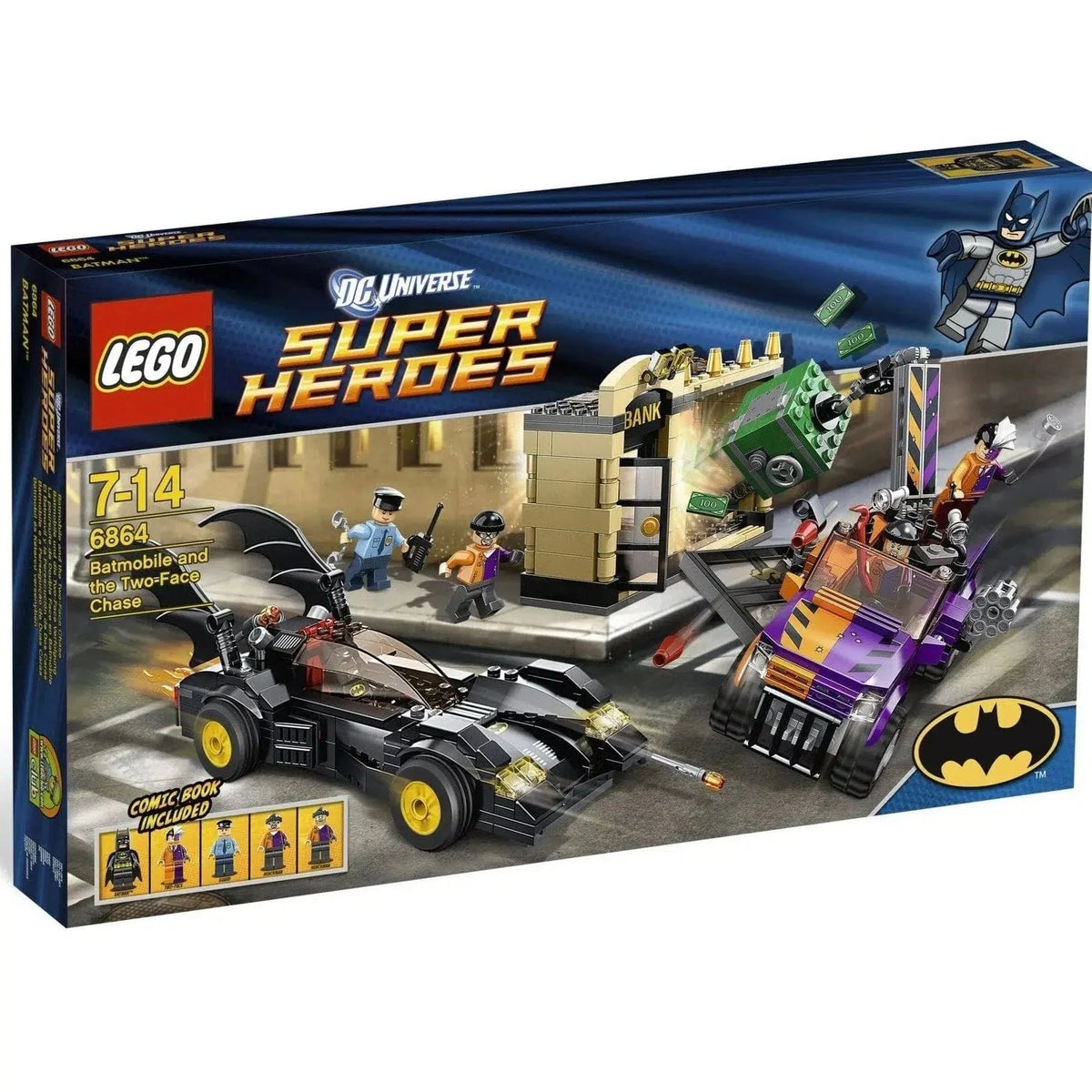 LEGO DC: Batman 6864 Batmobile and the Two-Face Chase product image 1, provided for visual reference and product detail