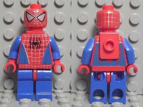 Spider-Man - Blue Arms and Legs, Silver Webbing, Neck Bracket (spd001a) product image 1, provided for visual reference and