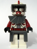 Clone Trooper Commander Fox, Coruscant Guard (Phase 1) - Dark Bluish Gray Visor, Pauldron, and Kama, Large Eyes, with Solid