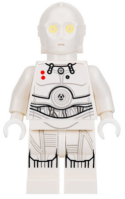 K-3PO - Printed Legs, Bright Light Yellow Eyes (sw0725) product image 1, provided for visual reference and product detail