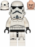 Imperial Stormtrooper - Male, Dual Molded Helmet with Black Panels on Back, Light Nougat Head, Scowl (sw0997a) product image