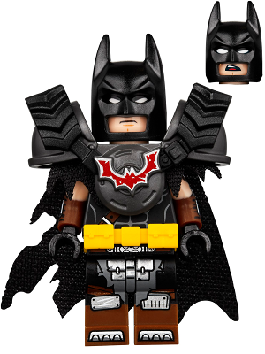 Batman - Battle Ready, Tire Armor, Tattered Cape, Yellow Utility Belt, Reddish Brown Boots (tlm130) product image 1,