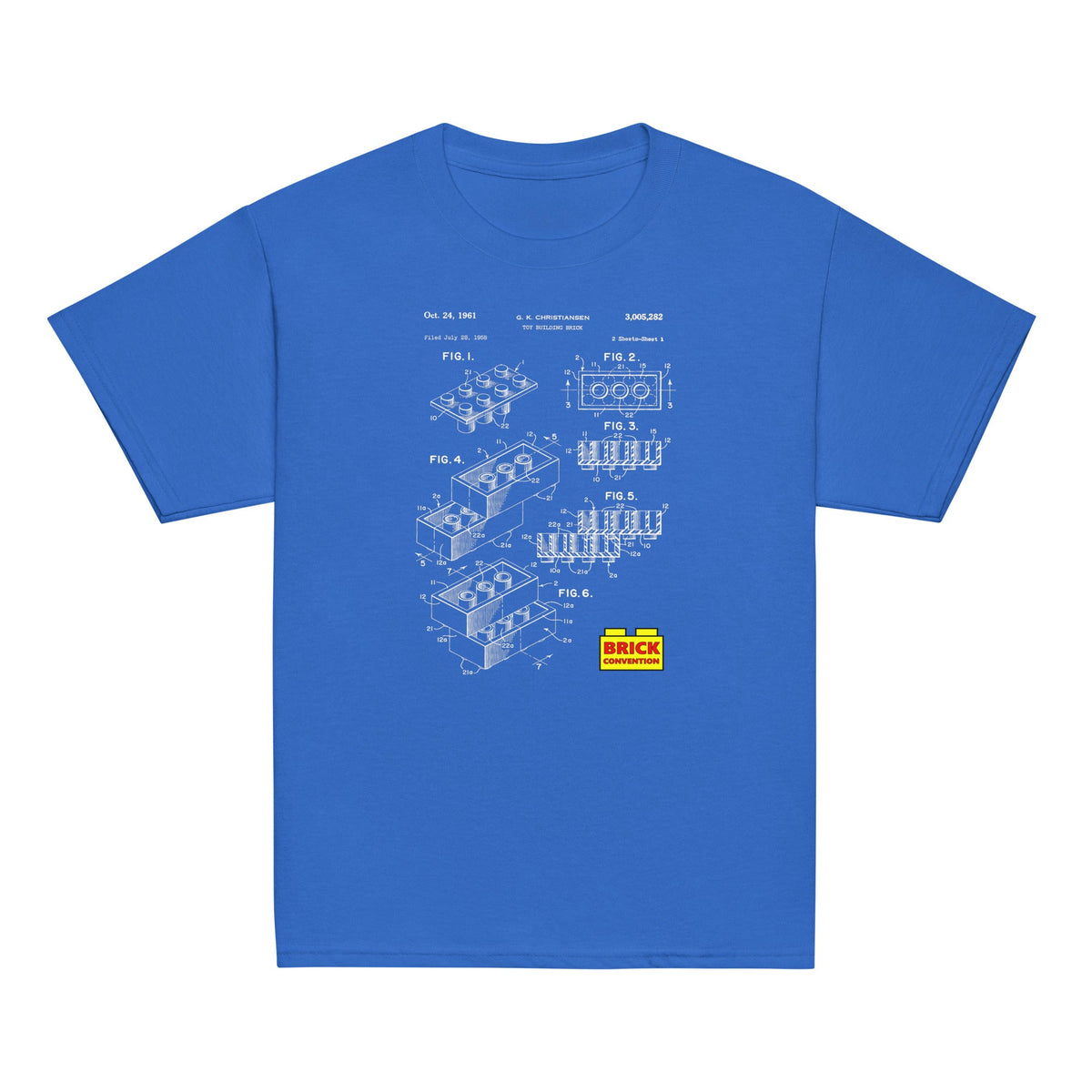 Youth Brick Patent Brick Convention T-Shirt product image 1, provided for visual reference and product detail review